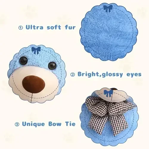 MaoGoLan Giant Teddy Bear Plush, Life Size Large Teddy Bear Stuffed Animal 5 Feet,Soft and Fluffy Big Teddy Bear Gift for Baby Shower,Christmas,Valentines,Blue - 4