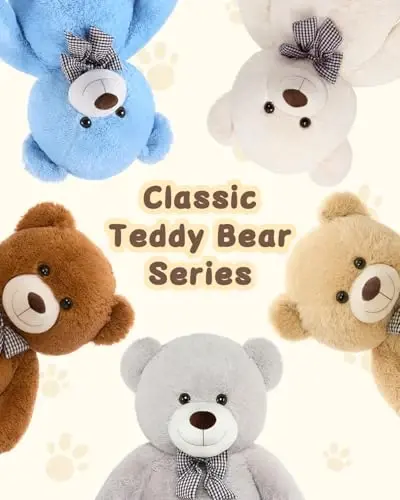 MaoGoLan Giant Teddy Bear Plush Toy - Ultra Soft & Cute Large Stuffed Animal 39 inches, Perfect for Baby Showers, Birthdays, Valentine’s Day Gifts (Kids, Couples, Family),Dark Brown - 4