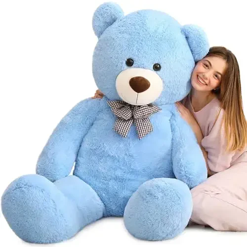 MaoGoLan Large Blue Teddy Bear Jumbo Bear 55 inch Oversize Huge Stuffed Animal for Boys and Girls - MAOGOLAN