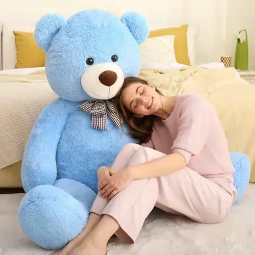 MaoGoLan Large Blue Teddy Bear Jumbo Bear 55 inch Oversize Huge Stuffed Animal for Boys and Girls - 3