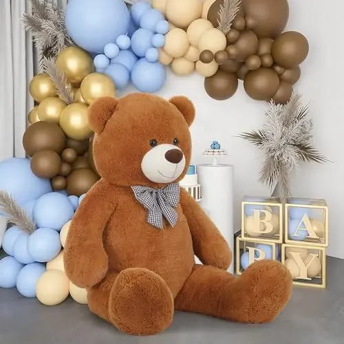 MaoGoLan Katta Teddy Bear 5ft - Katta o'yinchoq hayvon, tabassumli yuzli - Yigit, xotin, sevishganlar uchun mehrli Sevishganlar kuni sovg'asi - 5