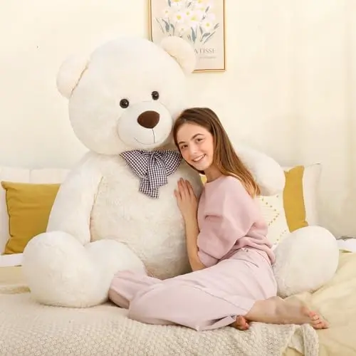 MaoGoLan Life Size Giant Jumbo Teddy Bear 55 inch Big Stuffed Animals Chucky Plush Large Bear Gift for Girls Teens Boys Children Girlfriend Boyfriend Wife GF - 3