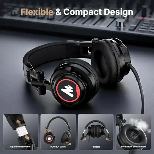 MAONO AU-A04H USB Microphone Kit with Headphones for PC, Podcast & Gaming | 192kHz/24Bit Vocal Condenser Cardioid Studio Mic Compatible with Mac & Windows for Recording, YouTube, Streaming, Voice-Over - 4