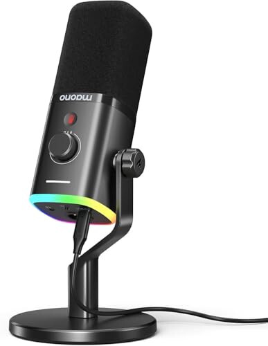 MAONO Dinamik Oyun Mikrofonu: Oyuncu-Podcast Mikrofon Kiti için Yazılım-RGB PC Mikrofonlu USB XLR Dinamik Bilgisayar Mikrofonu, Akış Kaydı Stüdyosu YouTube İçerik Oluşturma, Çevrimiçi Sohbet - 6