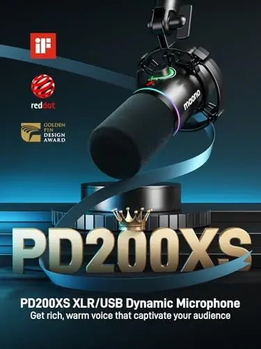 MAONO G1 NEO & PD200XS Oyuncu Paketi: Ses Mikseri ve XLR Dinamik Mikrofon | gürültü azaltma, canlı podcast yayınları, kayıt, içerik üreticisi masa düzeni, eğlenceli kontroller, eksiksiz başlangıç yayın akışı - 2