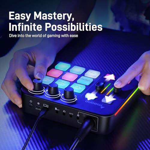 MAONO O'yin Audio Mixer, Pro-preamp bilan Audio Interface, RGB, Bluetooth, 48V Phantom Power, jonli efir, podkast, kontent yaratish, o'yinlar uchun MaonoCaster G1 NEO (QORA) - 6