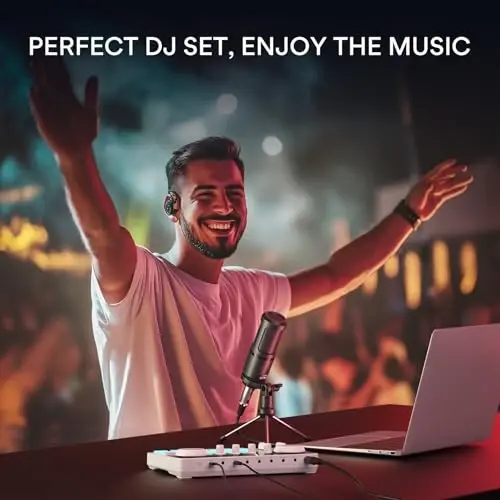 MAONO Podcast Equipment Bundle Audio mixer All-in-One Podcast Production Studio with 3.5mm Microphone for Live Streaming, Podcast Recording, PC, Smartphone, DJ MaonoCaster Lite (AU-AM200-S1) - 7