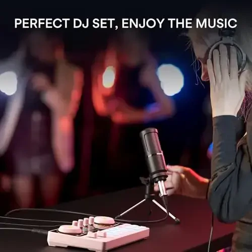 MAONO Podcast Equipment Bundle Audio mixer All-in-One Podcast Production Studio with 3.5mm Microphone for Live Streaming, Podcast Recording, PC, Smartphone, DJ MaonoCaster Lite (AU-AM200-S1) - 7