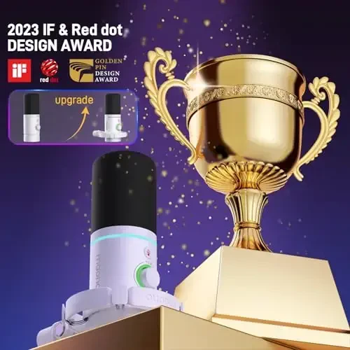 MAONO XLR/USB динамический микрофонный комплект, RGB микрофон для подкастов с программным обеспечением, Mute, ручка регулировки усиления, регулятор громкости, микрофонная стойка для стриминга, игр, озвучивания, записи-PD200XS White - 6