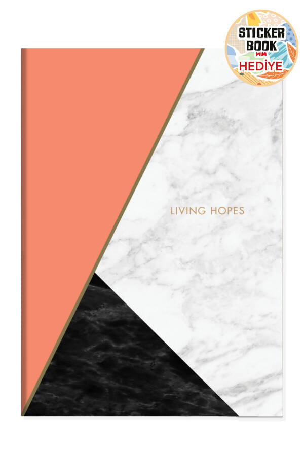 Marble Striped Notebook Orange - 5