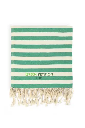 Mare Lime, Organic & Recycled Cotton Blend, Beach Towel with Carry Bag, 90x180 Cm.-Lime - 6