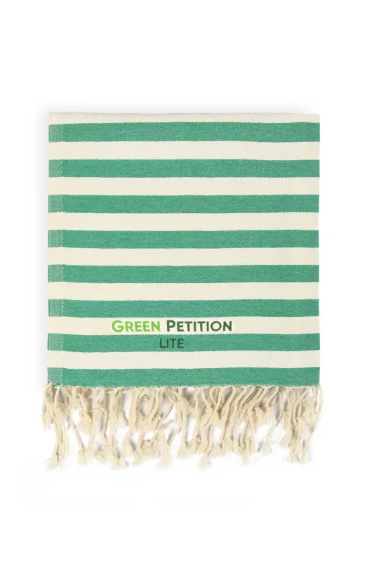Mare Lime, Organic & Recycled Cotton Blend, Beach Towel with Carry Bag, 90x180 Cm.-Lime - 6