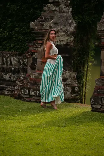 Mare Lime, Organik Va Recycle Paxta Aralashmali, Tashish Sumkali, Peshtamal, 90x180 Sm.-Lime - 3