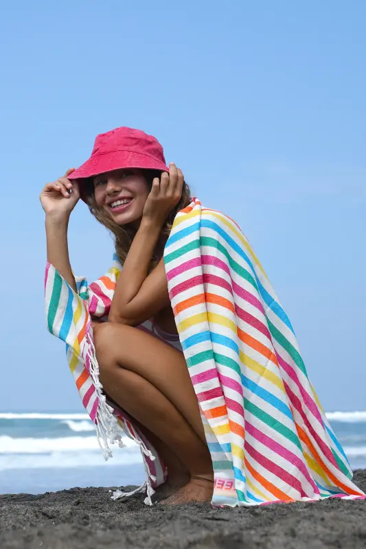 Маре Пештамаль из органического хлопка 90x180 см с кисточками Viva - 5