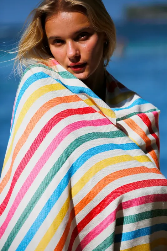 Маре Пештамаль из органического хлопка 90x180 см с кисточками Viva - 7