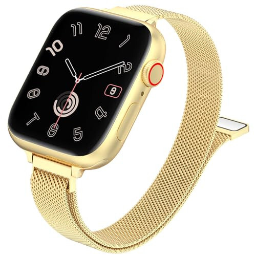 MARGE PLUS İnce Milanese Döngü Apple Watch Bandı ile Uyumlu Kadınlar için 40mm 41mm 38mm 42mm 44mm 45mm 49mm 42mm 46mm, Paslanmaz Çelik Manyetik Örgü Kordon iWatch Bandları Serisi 10 9 8 7 6 5 4 3 2 1 Ultra SE ile çalışır - 3