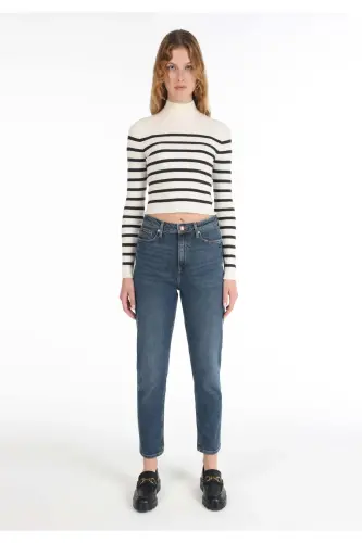 Maria Mom Fit High Waist Tapered Leg Women's Jean Pants - COLIN'S (1)