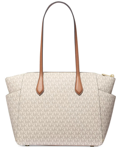 Marilyn Logo Medium Top Zip Tote Vanilla/ac - 4