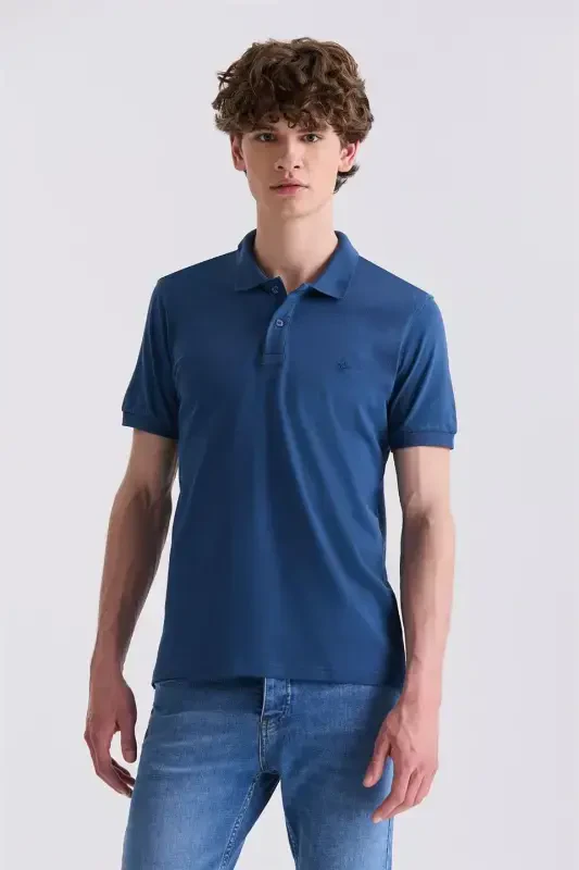 Marin Slim Fit Polo Yoqali Futbolkasi - Modazone