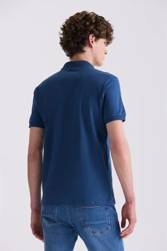 Marin Slim Fit Polo Yoqali Futbolkasi - 4