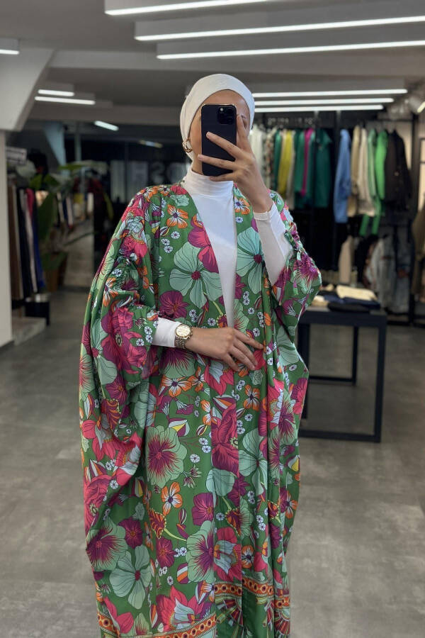 Marina Yarasa Kol Kimono YEŞİL - 1