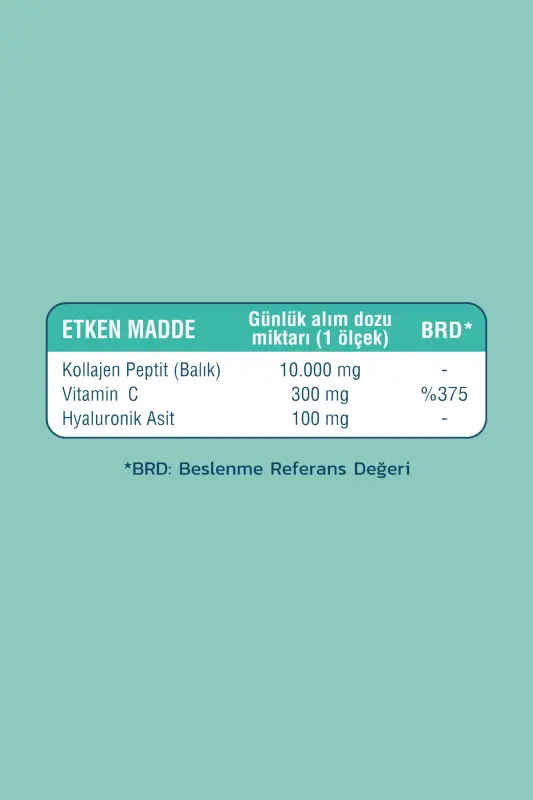 Marine Collagen Baliq Kollageni Gialuronik Kislota & Vitamin C - 28 Kunlik Kollagen - 6