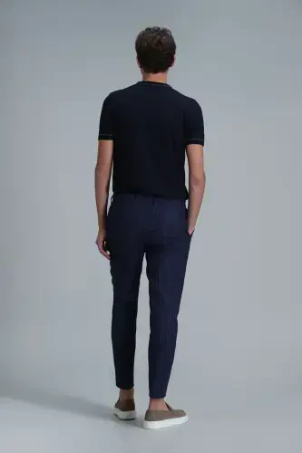 Mario Smart Erkaklar uchun Chino Shimlar Tailored Fit Ko'k - 6