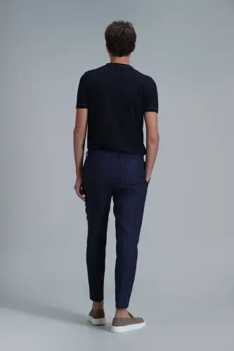 Mario Smart Erkaklar uchun Chino Shimlar Tailored Fit Ko'k - 6