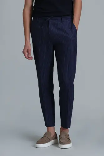 Marıo Smart Erkek Chino Pantolon Tailored Fit Lacivert - Lacivert - LUFIAN (1)
