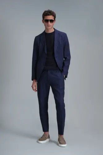 Mario Smart Men's Chino Pants Tailored Fit Navy 