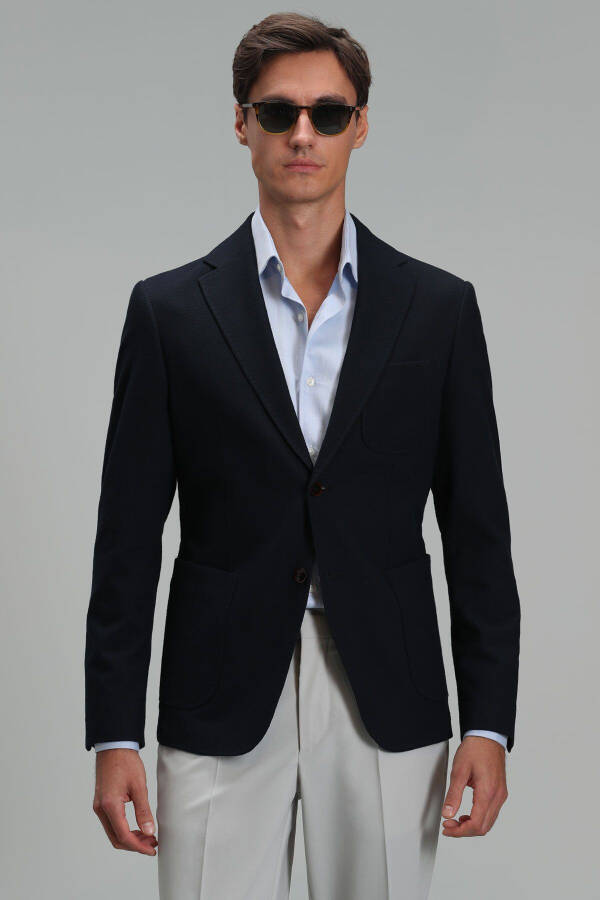 Marit Sports Men's Blazer Jacket Slim Fit Navy - 7