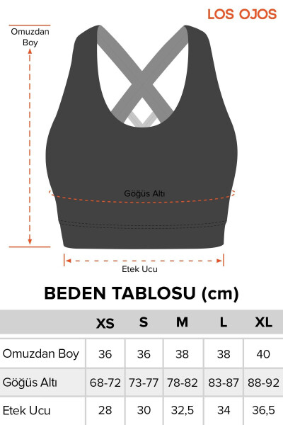 Marjon Engil Qo'llab-quvvatlash Orqa Detalligi Qoplangan Sport Bra - 6