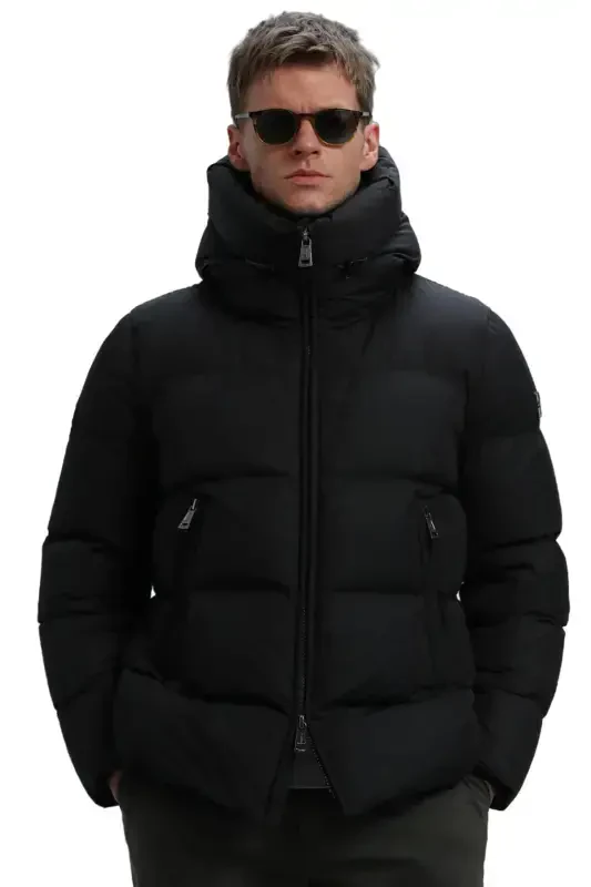 Mark Goose Down Men's Jacket Black-Black - LUFIAN