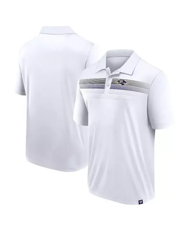 Branded Men's White Baltimore Ravens Victory For Us Interlock Polo - FANATICS