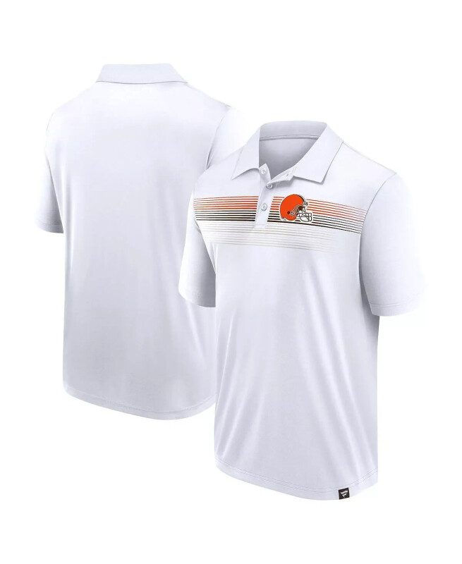 Branded Men's White Cleveland Browns Victory For Us Interlock Polo - FANATICS