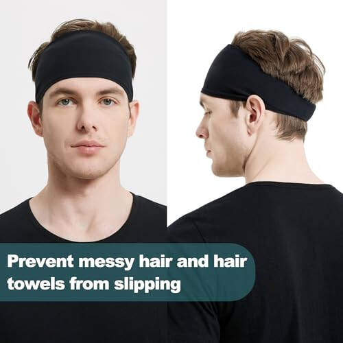 MARKEEP Erkaklar uchun Yugurish Boshi Bogʻlamlari (4 yoki 6 ta toʻplam, Erkaklar uchun Elastik Boshi Bogʻlami, Futbol, Velosiped, Basketbol, Yoga, Fitness Mashgʻulotlari, Unisex Tez Quriydi Ter Bogʻlami) - 3