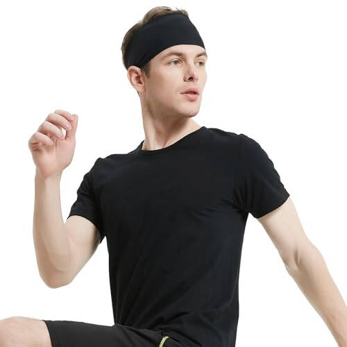 MARKEEP Erkaklar uchun Yugurish Boshi Bogʻlamlari (4 yoki 6 ta toʻplam, Erkaklar uchun Elastik Boshi Bogʻlami, Futbol, Velosiped, Basketbol, Yoga, Fitness Mashgʻulotlari, Unisex Tez Quriydi Ter Bogʻlami) - 7