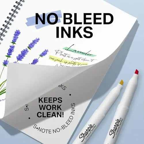 Маркеры SHARPIE S-Note Creative, пастельные маркеры для выделения, художественные маркеры, смешанные цвета, скошенное перо, 24 штуки - 4