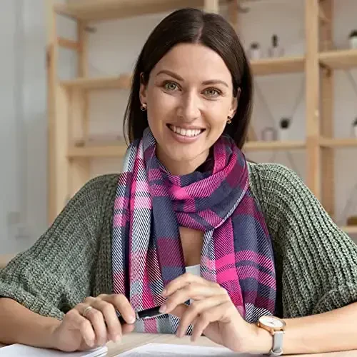 Market & Layne CasModazoneere Feel Qishki Sharf - Sovuq Ob-havo uchun iliq uzun hajmli ayollar sharfi - 4