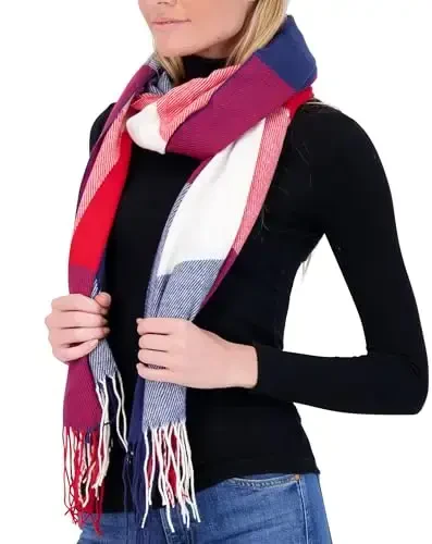 Market & Layne CasModazoneere Feel Winter Scarf - Sovuq ob-havo uchun iliq uzun katta hajmli ayollar sharfi - MODAZONE