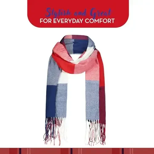 Market & Layne CasModazoneere Feel Winter Scarf - Sovuq ob-havo uchun iliq uzun katta hajmli ayollar sharfi - 3
