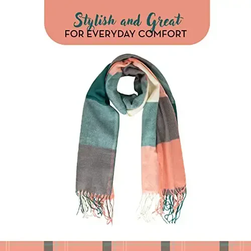 Market & Layne CasModazoneere Feel Winter Scarf - Sovuq ob-havo uchun iliq uzun katta o'lchamli ayollar sharfi - 2