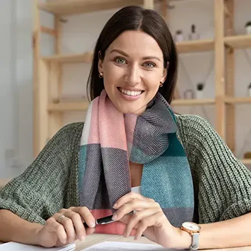 Market & Layne CasModazoneere Feel Winter Scarf - Sovuq ob-havo uchun iliq uzun katta o'lchamli ayollar sharfi - 3