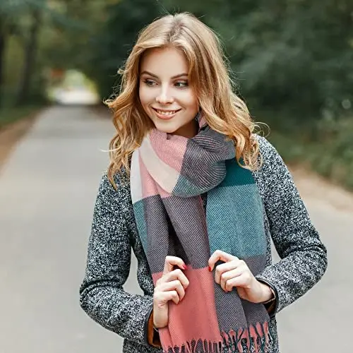 Market & Layne CasModazoneere Feel Winter Scarf - Warm Long Oversized Ladies Scarf for Cold Weather - 4
