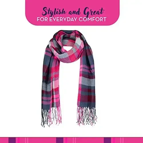 Market & Layne CasModazoneere Feel Winter Scarf - Warm Long Oversized Ladies Scarf for Cold Weather - 4