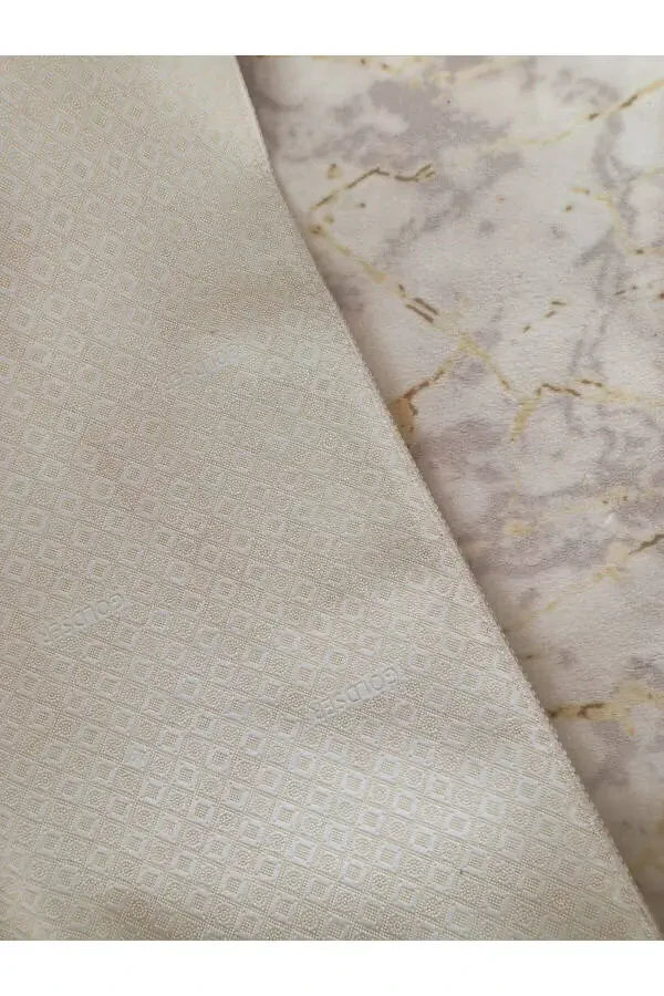 Marmar naqshli yuvilishi mumkin bo'lmagan tagliksiz taglikda to'rt fasl uchun zal hammom balkon bolalar xonasi kesilgan yo'lak - 3