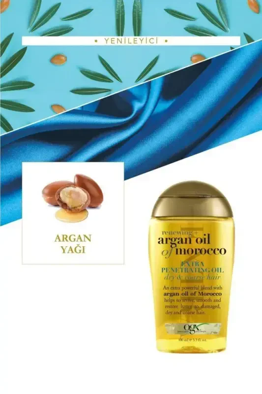 Marokash Argan Yog'i Quru va Shikastlangan Sochlar Uchun Tiklovchi Ekstra Sulfatsız Argan Yog'i 100 ml - 3