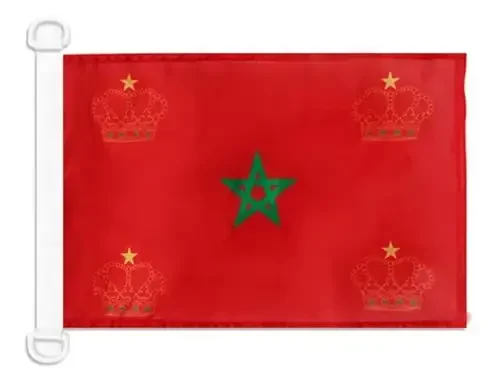 Marokash dengiz floti NAUTICAL bayrog'i 18'' x 12'' - Marokash urush bayroqlari 30 x 45 sm. - Qayiq uchun banner 12x18 dyuym - AZ FLAG - 1