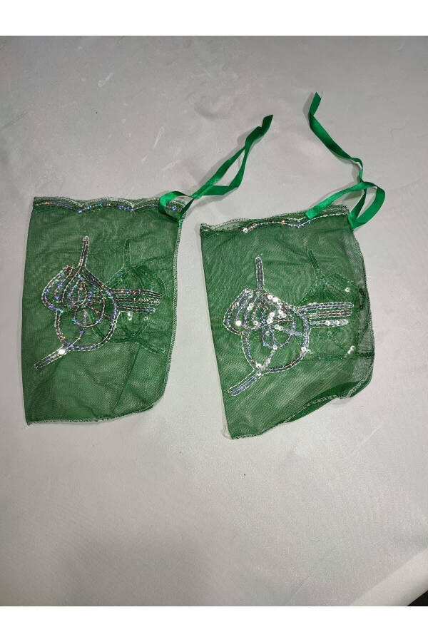 Burgundy Lace Bride and Tuğra Groom Henna Cover Hand - 15