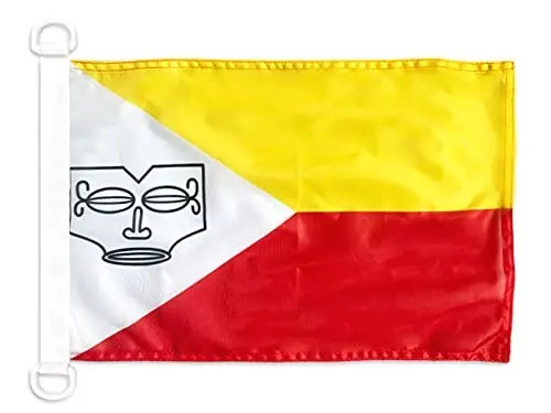 Marqueses Islands NAUTICAL Flag 18'' x 12'' - French Polynesia flags 30 x 45 cm. - Banner 12x18 in for boat - AZ FLAG - 1